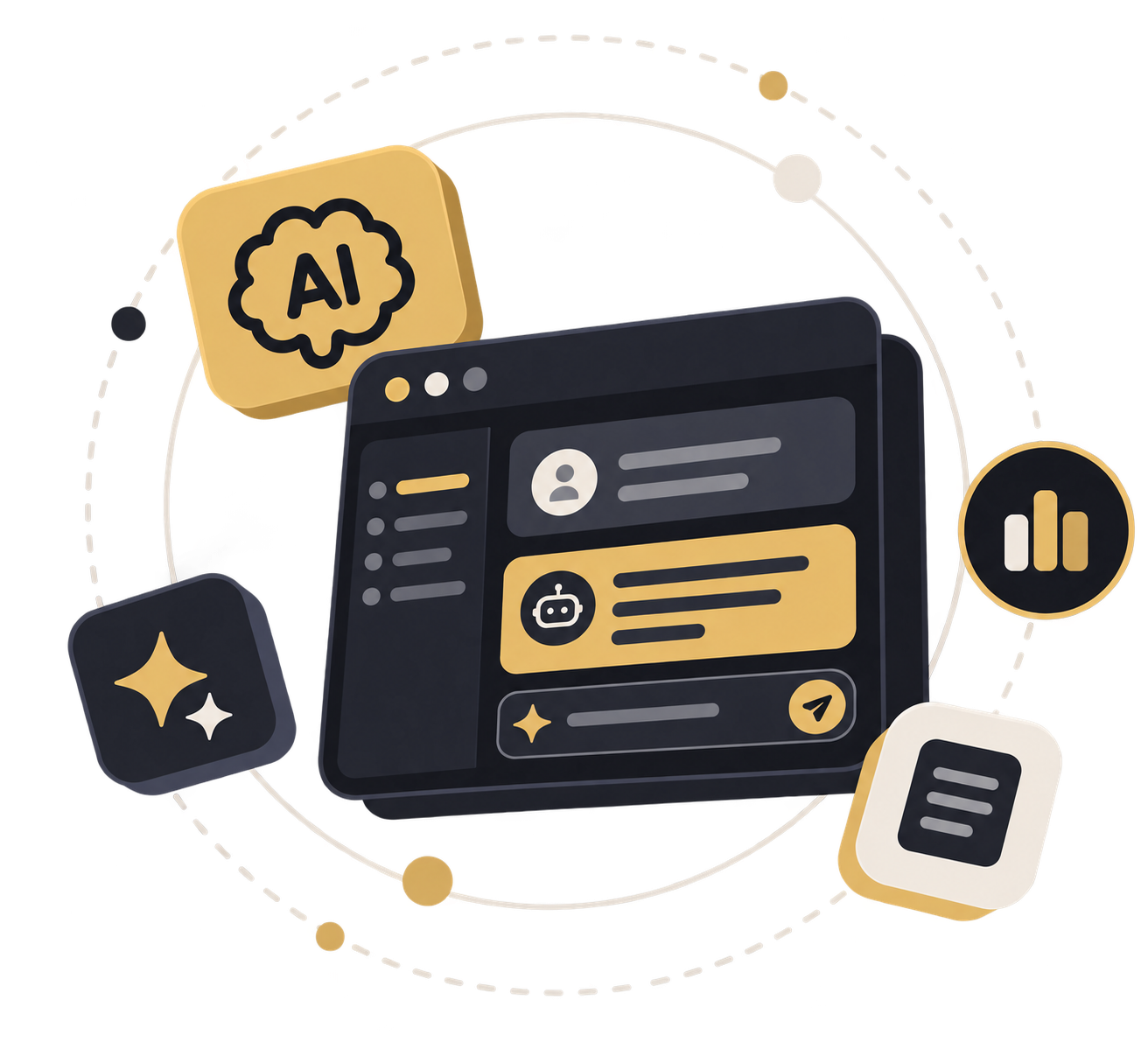 AI workspace with a chat window