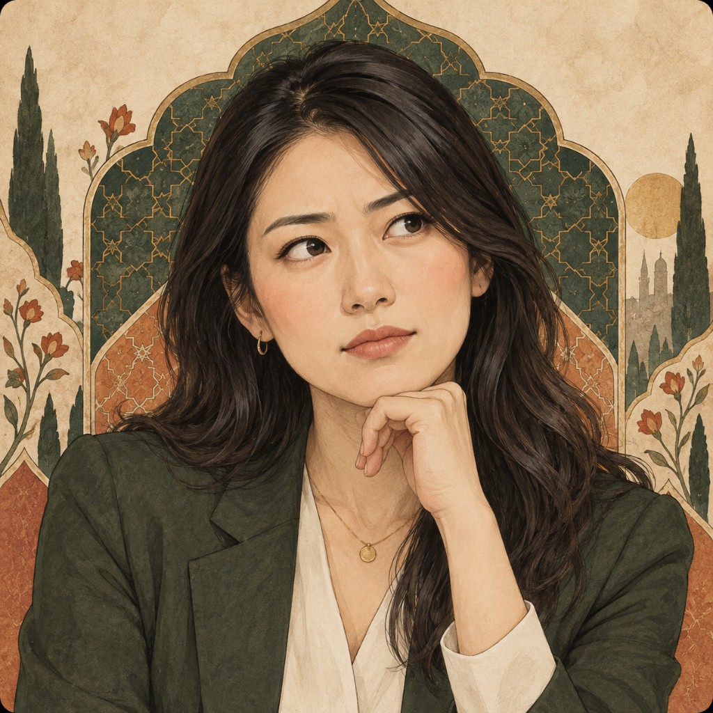 Illustrated portrait of the concept tester with a Japanese cultural background, based in Australia